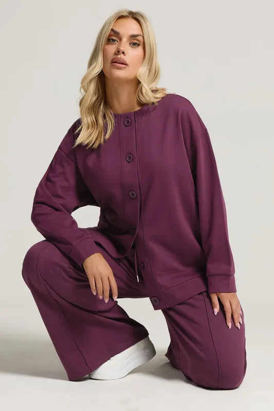Jersey Button Cardigan - Yours