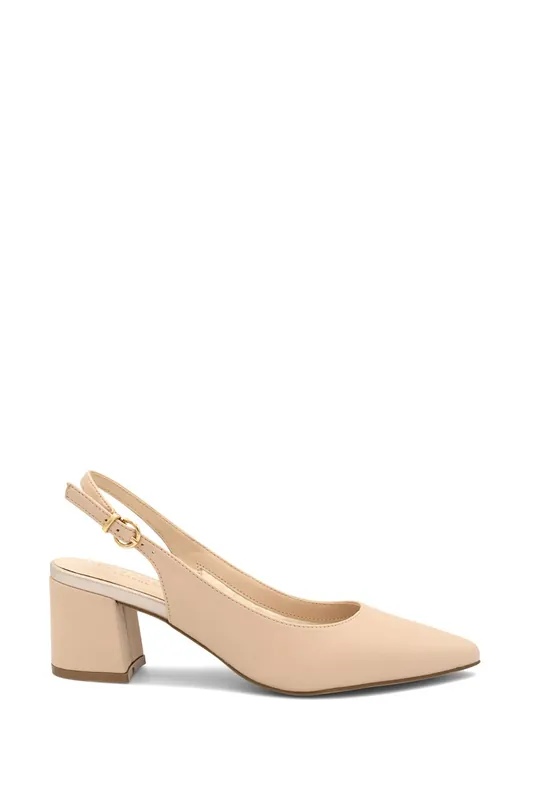 Isadora' Block Heel Slingback Court Shoes - Paradox London