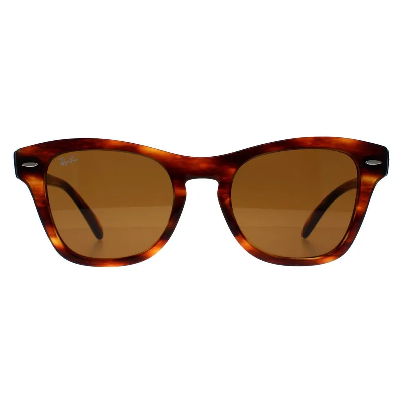 Rectangle Striped Havana Brown RB0707S - Ray-Ban