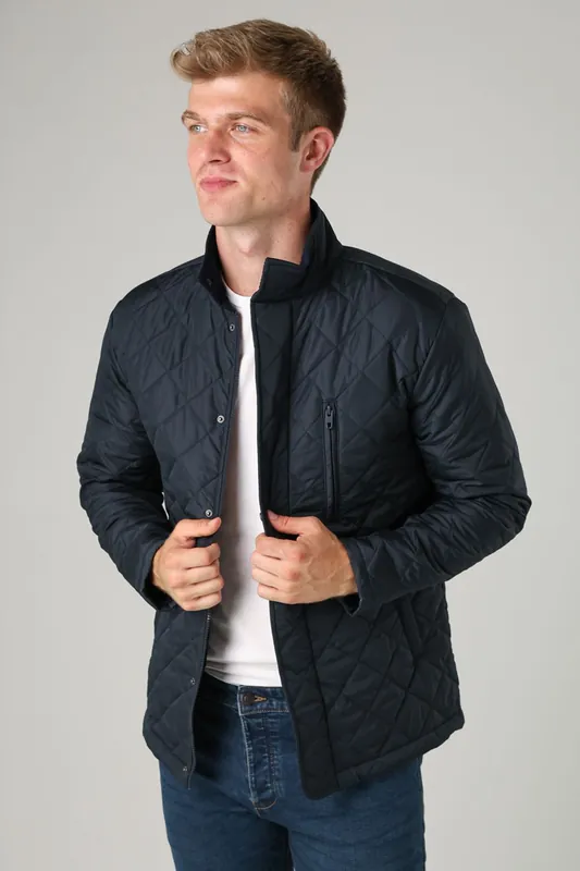 Funnel Neck Diamond Quilted Jacket - French Connection