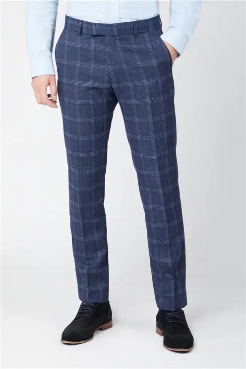 Hart Navy Tweed With Check Trousers - Antique Rogue