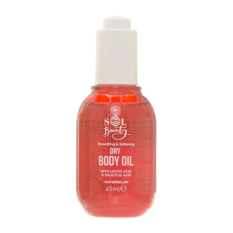 Dry Body Oil Watermelon Scent Helps Hydrate Soften Skin Vegan 45ml - SOL Beauty