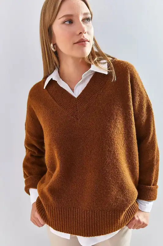 V-Neck Long Sleeve Sweater