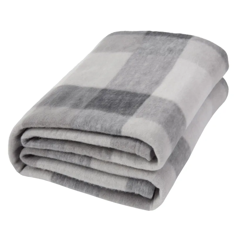 Tartan Check Fleece Throw Winter Warm Soft Blanket - OHS