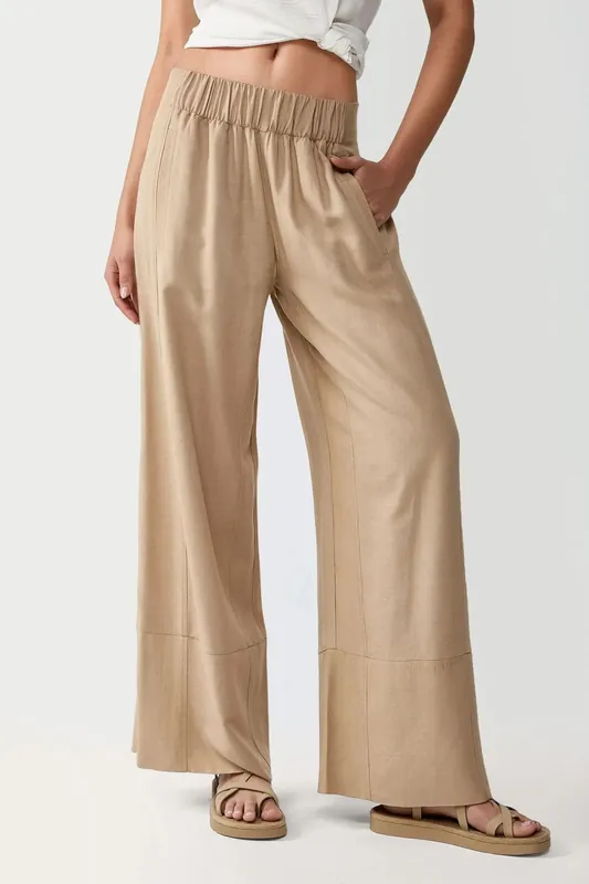 Wide Leg Elastic Waist Pants - Hiccup