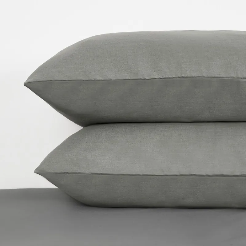 2 x Soft Plain Cotton Housewife Pillowcases - OHS