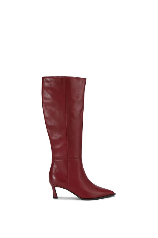 Lucid Wine' Leather Boots - STEVE MADDEN