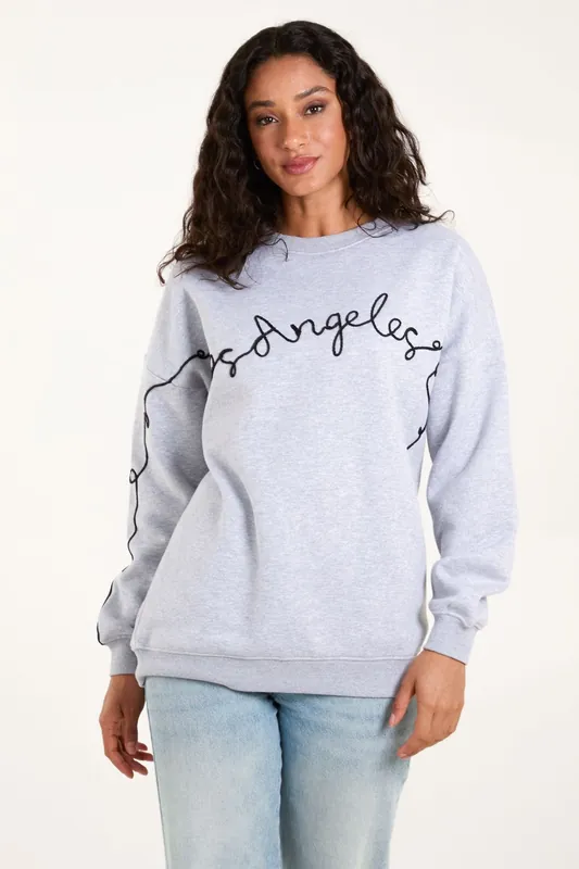 Los Angeles Logo Sweatshirt - Blue Vanilla