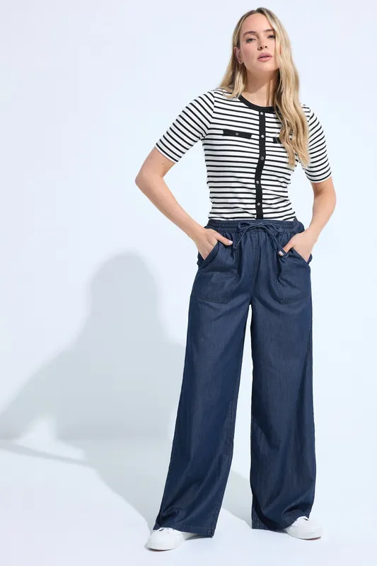 Tall Pull On Wide Leg Jeans - Long Tall Sally