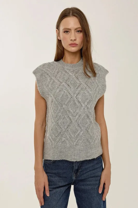 Fitted Knit Sweater Vest - Hiccup