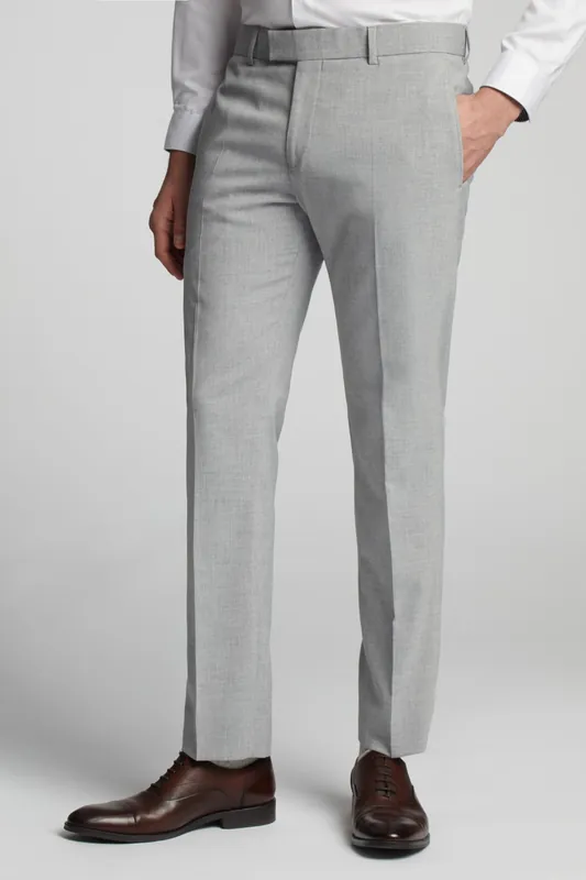 Grey Plain Skinny Trousers - Antique Rogue