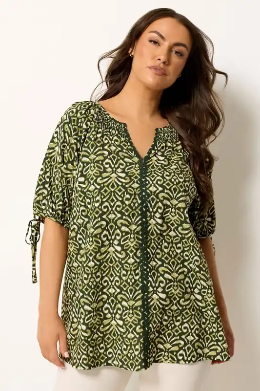 Ikat Print Blouse - Yours