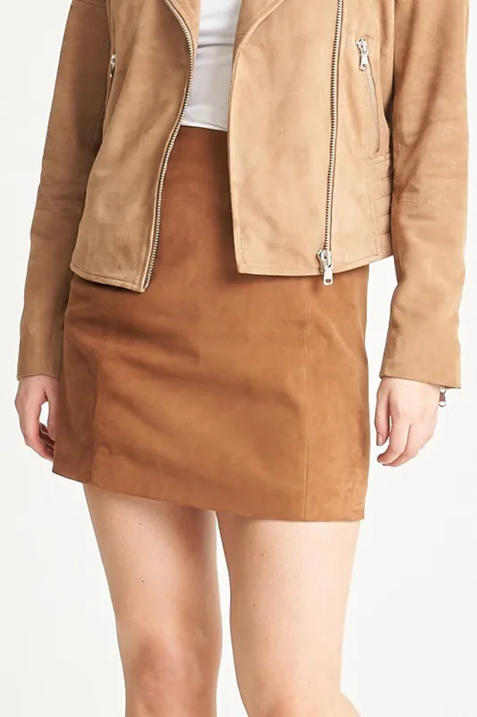Real Suede Mini Skirt - Barneys Originals