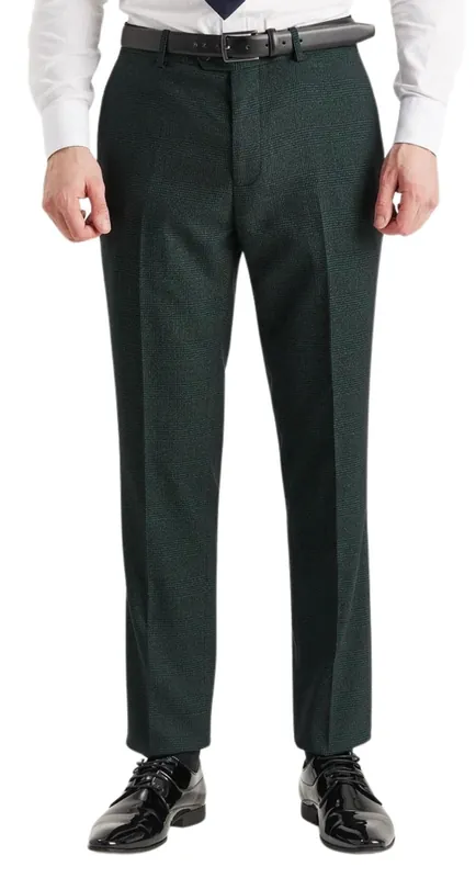 Men's Suit Trouser Prince Of Wales Formal Trouser - Infinity Leather