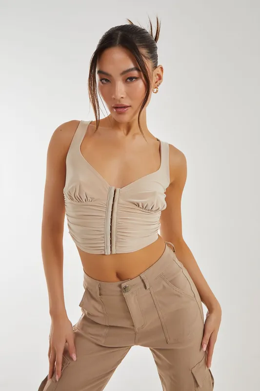 Eyelet Detail Top - Pink Vanilla