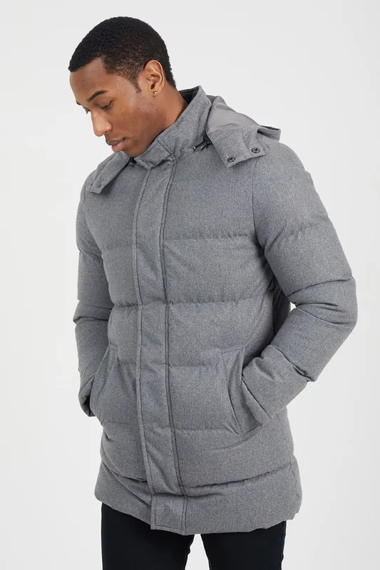 Puffer Jacket With Detachable Hood - Brave Soul