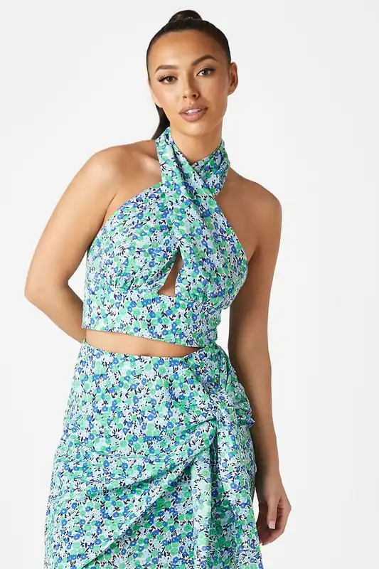 Cross Over Halter Top - Urban Bliss