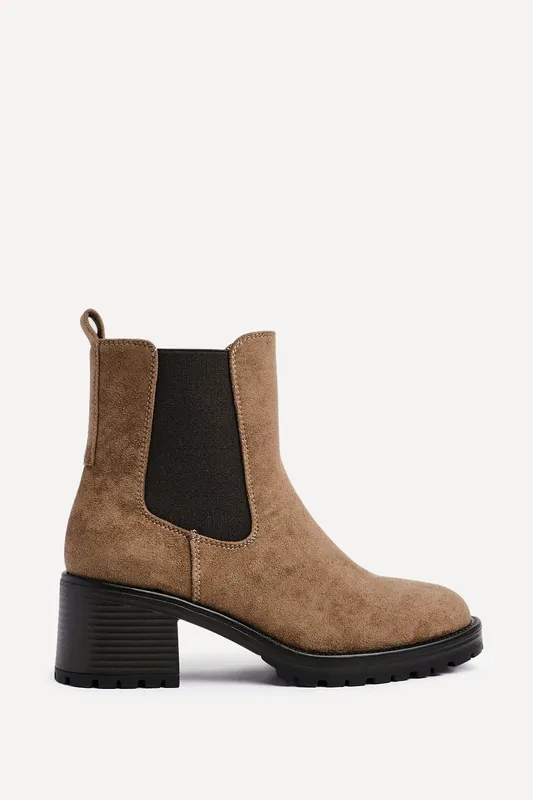 Path Sand Faux Suede Chelsea Boot - Linzi