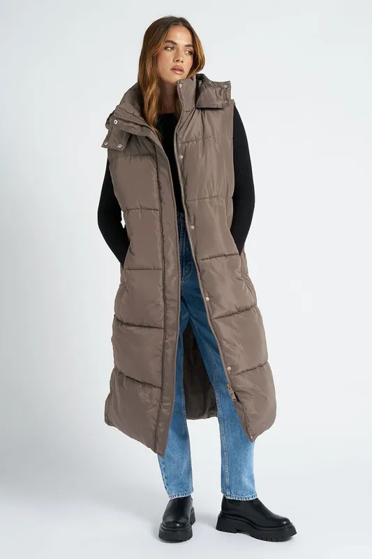 Longline Puffer Gilet - Urban Bliss