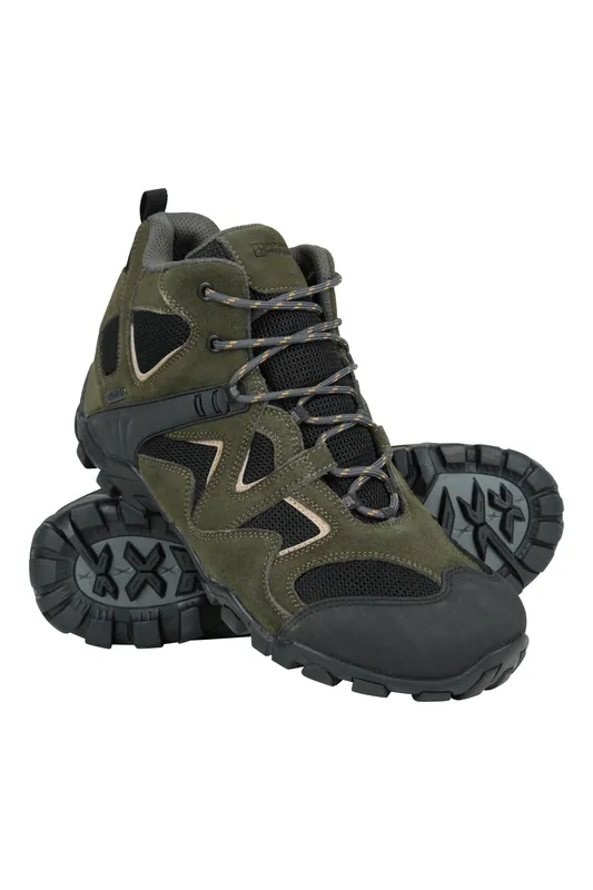 ’Curlew’ Waterproof Suede and Mesh Upper Low Profile Walking Boots - Mountain Warehouse