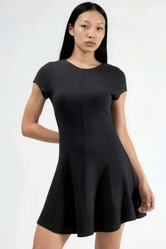 Short Sleeve Mini A-Line Dress