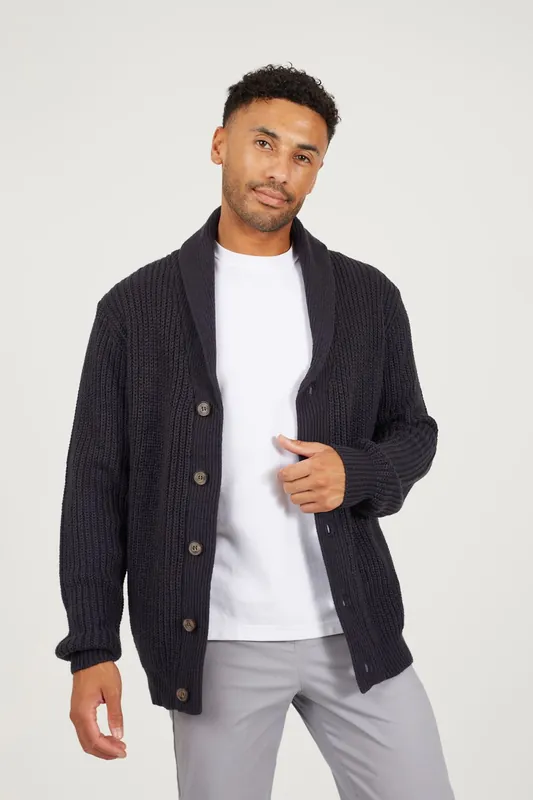 Shawl Neck Chunky Knit Cardigan - Brave Soul