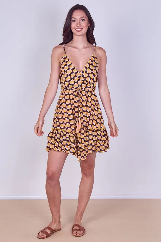 Boho Printed Cotton Mini Dress - ELAINA FASHION