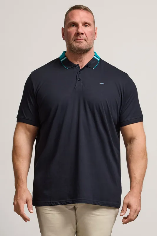 Jacquard Collar Polo Shirt - BadRhino