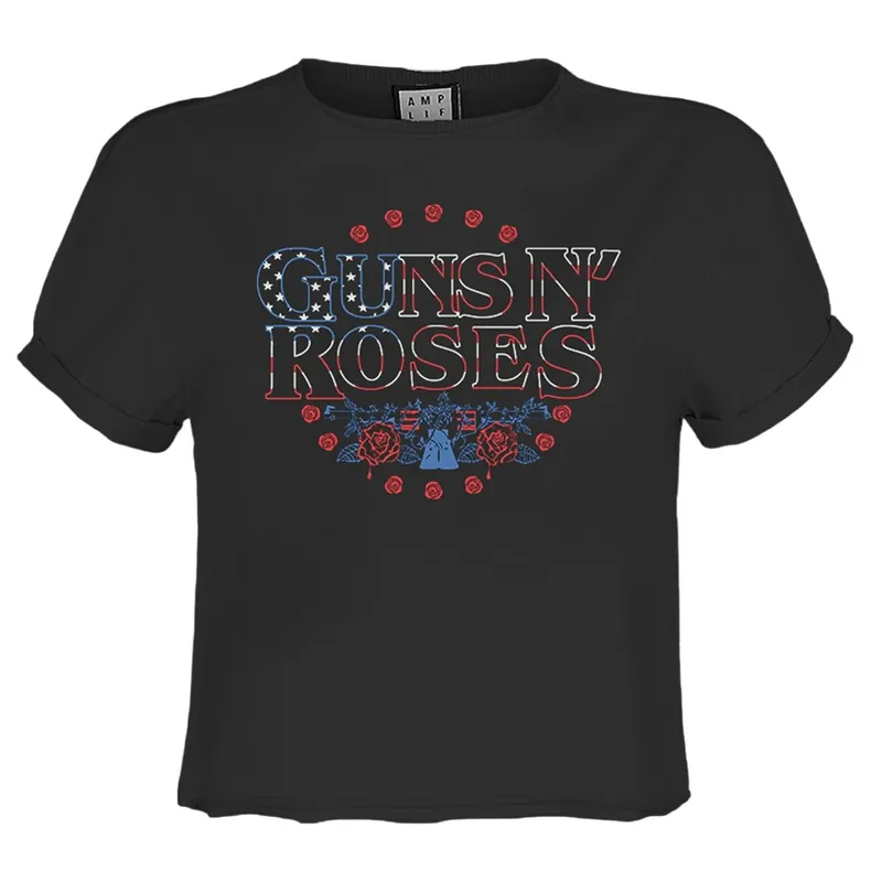 Stars And Stripes Guns N Roses Crop Top - Amplified