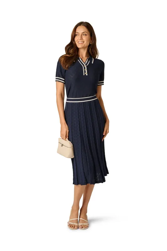 Tipped Polo Sweater - Adrianna Papell