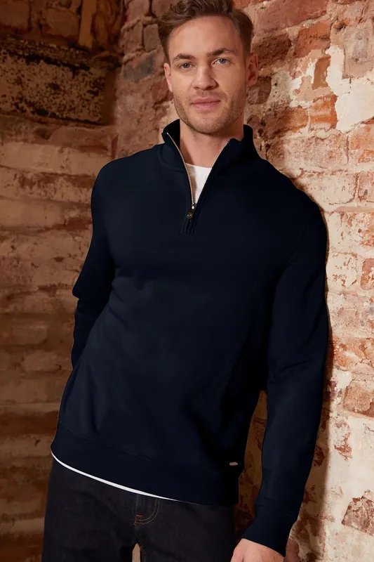 Mock T-Shirt Quarter Zip Sweatshirt