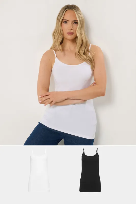 Tall 2 Pack Cami Vest Tops - Long Tall Sally