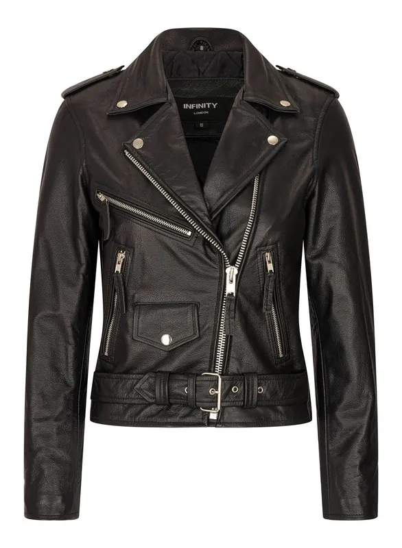 Brando Tassel Fringe Cow Hide Biker Leather Jacket - TruClothing