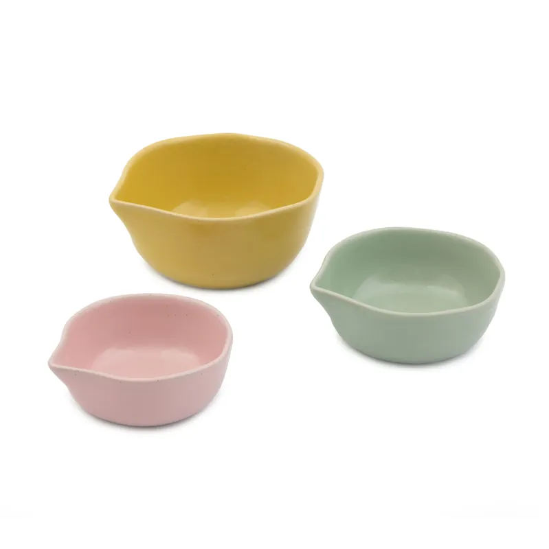 Big Love Nesting Pinch-Me Pots, Set of 3, 1, ½, ¼ cups