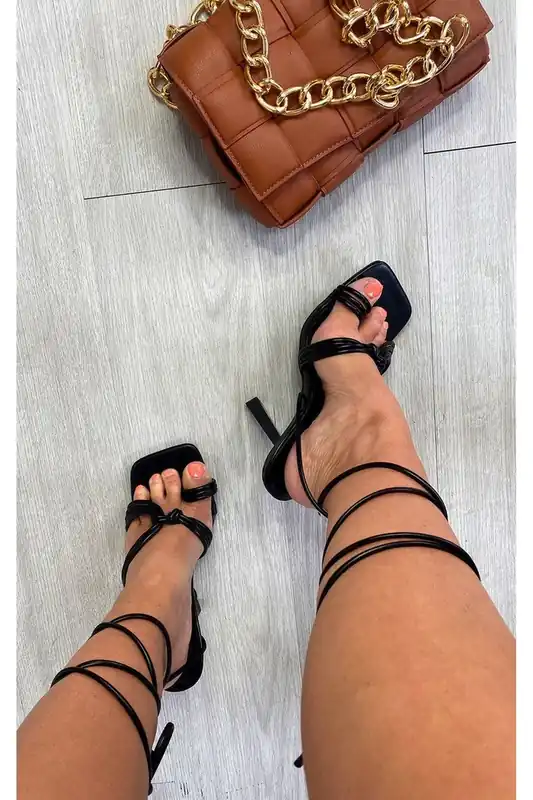 Amanda Strappy Lace Up Heels - IKRUSH
