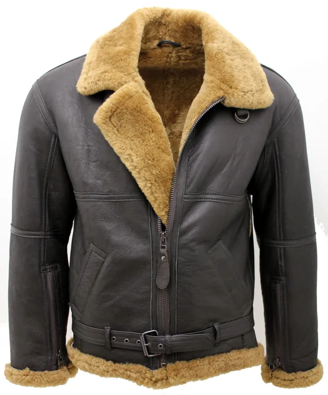 RAF Sheepskin Leather Aviator Jacket - Skyfair