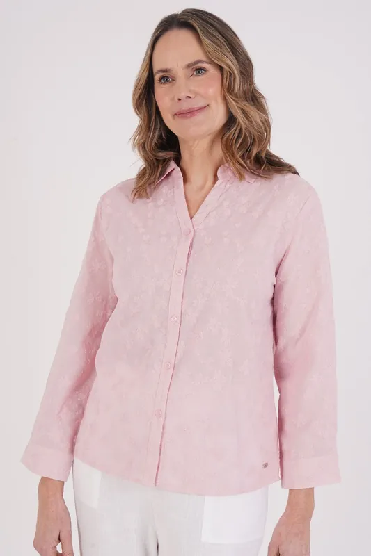 Floral Embroidered Shirt - Tigi