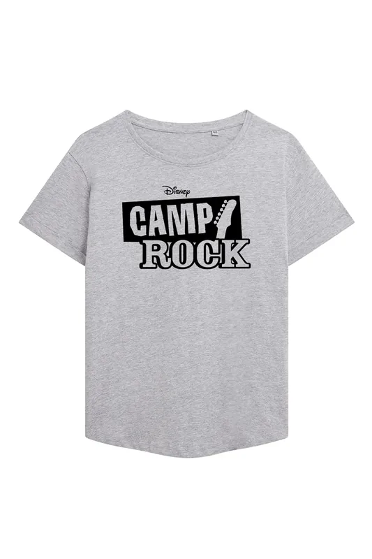Camp Rock Mono Logo Fashion T Shirt, Athletic Heather - Disney
