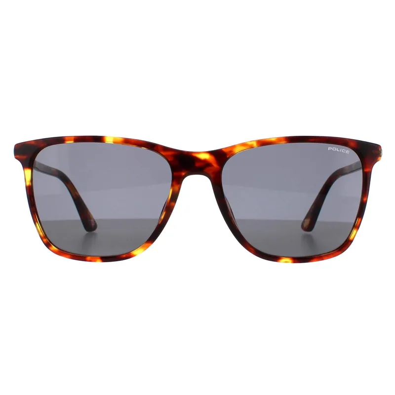 Rectangle Medium Shiny Havana Grey Green SPLD45 Origins 46 Sunglasses - Police
