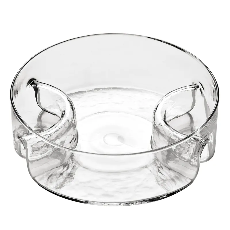 3 Section Curved Sided Glass Serving Dish - Orsina