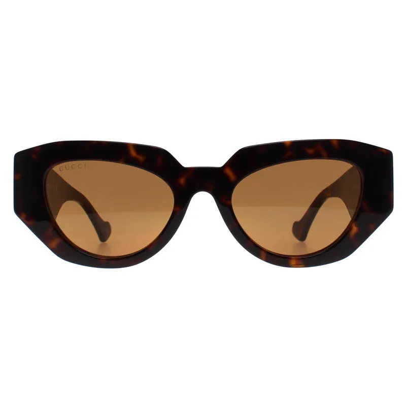 Cat Eye Shiny Dark Havana Brown GG1421S - Gucci