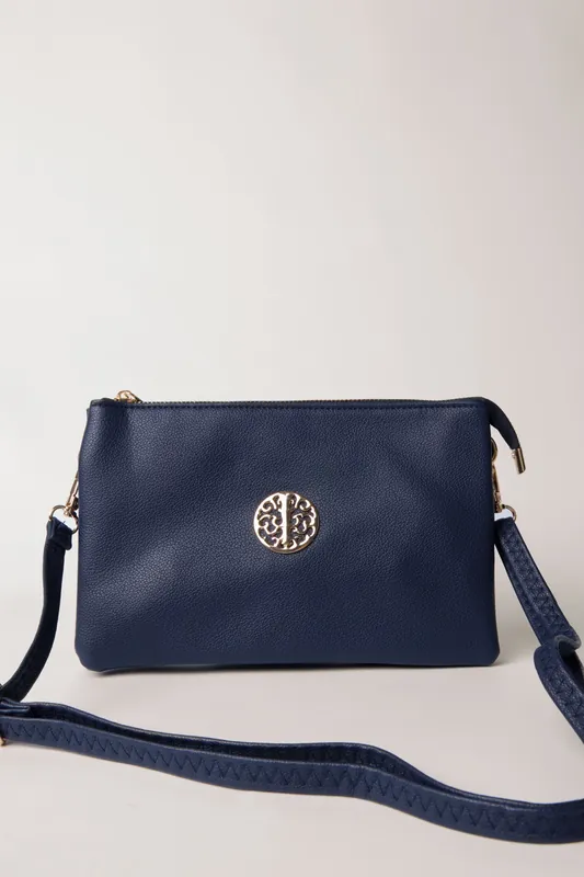 Clutch With Detachable Strap - Blue Vanilla