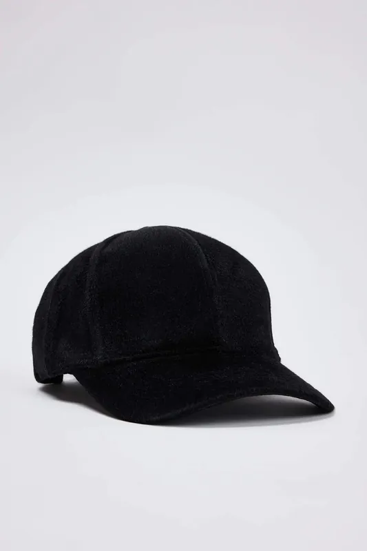 Brushed Cashmere Panelled Baseball Cap - WOVCOR