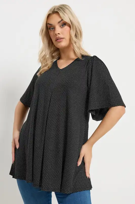 Polka Dot Print Front Top - Yours