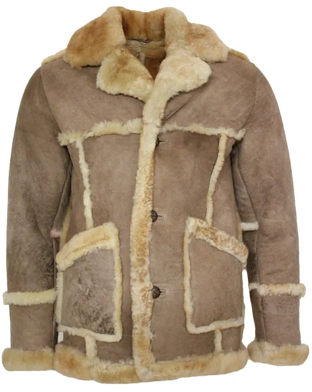 Mens Designer Winter Sheepskin Fur Coat-Zaragoza