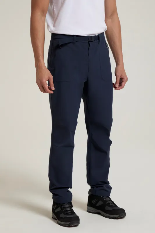 Grassland' Water Resistant Belted Trousers Quick Dry Stretchy Pants - Mountain Warehouse