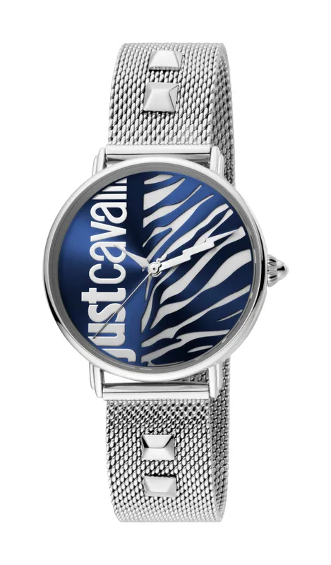 women's blue and silver dial stainless steel watch - Just Cavalli