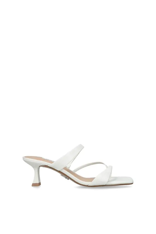 Ajay White' Leather Heels - STEVE MADDEN