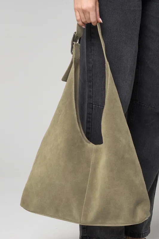 Real Suede Slouch Bag - Barneys Originals