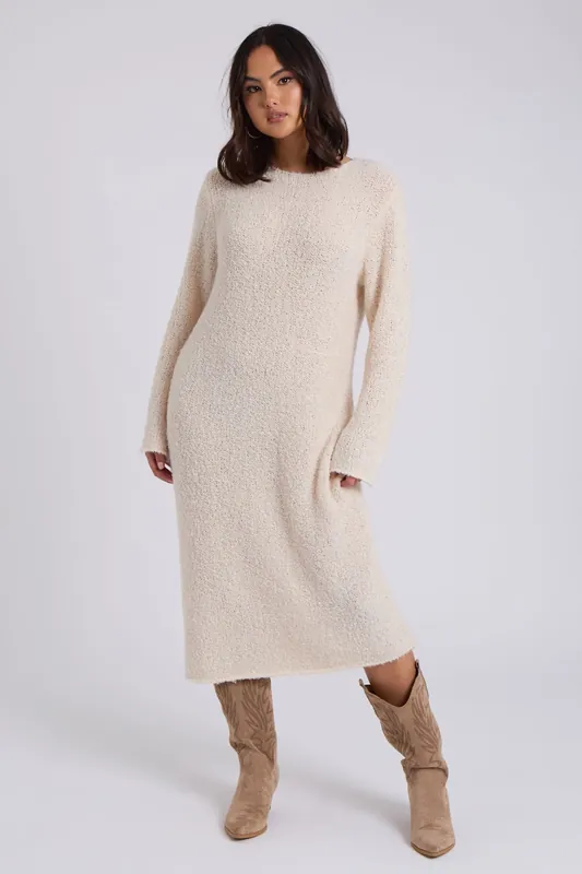 Bouclé Maxi Dress - Urban Bliss